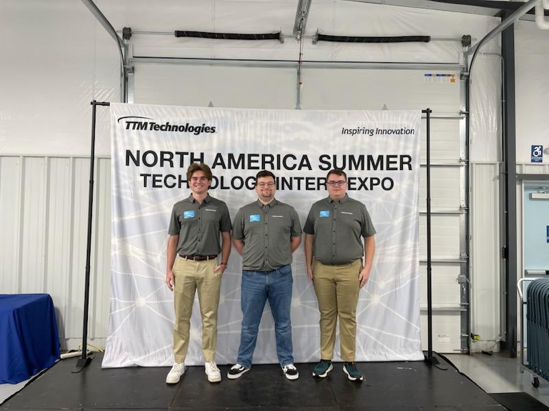 Camden with other TTM interns at the North America Summer Technology Intern Expo